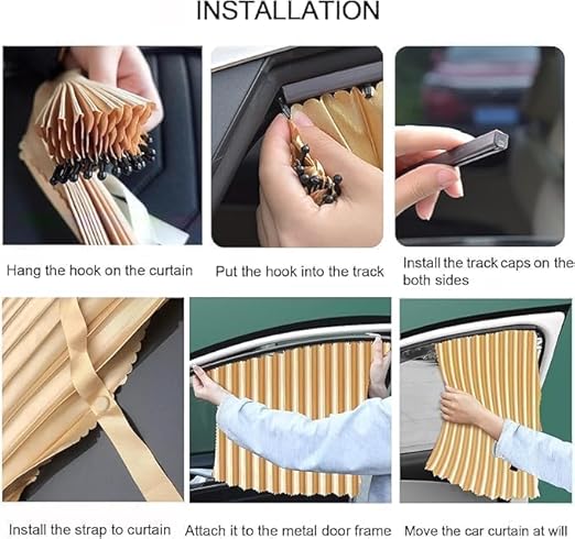 4 pieces magnetic car curtain