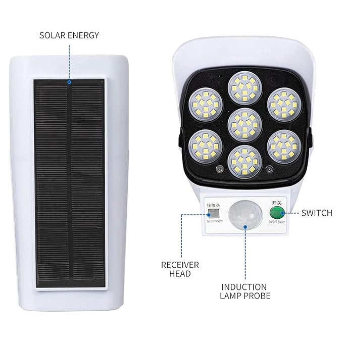 solar-powered motion sensor light.