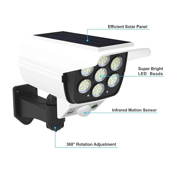 solar-powered motion sensor light.