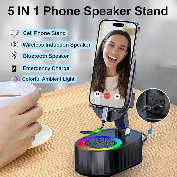 5 in 1 wireless induction speaker