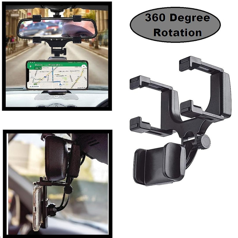 car rear view mirror mount for a mobile phone