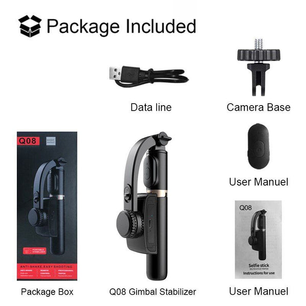Q08 1-axis Gimbal Stabilizer 3-in-1